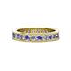 1 - Celina 2.70 mm Round Tanzanite and Diamond Eternity Band 