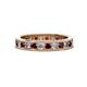 1 - Celina 2.70 mm Round Red Garnet and Diamond Eternity Band 