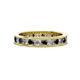 1 - Celina 2.70 mm Round Black and White Diamond Eternity Band 