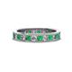 1 - Celina 2.70 mm Round Emerald and Diamond Eternity Band 
