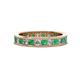 1 - Celina 2.70 mm Round Emerald and Diamond Eternity Band 