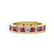 1 - Celina 3.00 mm Round Ruby and Diamond Eternity Band 