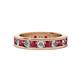 1 - Celina 3.00 mm Round Ruby and Diamond Eternity Band 