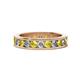1 - Celina 3.00 mm Round Yellow Sapphire and Diamond Eternity Band 