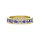 1 - Celina 3.00 mm Round Tanzanite and Diamond Eternity Band 