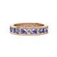 1 - Celina 3.00 mm Round Tanzanite and Diamond Eternity Band 