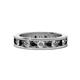 1 - Celina 3.00 mm Round Black and White Diamond Eternity Band 