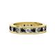 1 - Celina 3.00 mm Round Black and White Diamond Eternity Band 