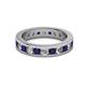 2 - Celina 3.00 mm Round Blue Sapphire and Diamond Eternity Band 