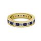 2 - Celina 3.00 mm Round Blue Sapphire and Diamond Eternity Band 