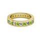 2 - Celina 3.00 mm Round Peridot and Diamond Eternity Band 