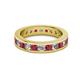 2 - Celina 3.00 mm Round Ruby and Diamond Eternity Band 