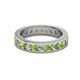 2 - Celina 3.00 mm Round Peridot and Diamond Eternity Band 