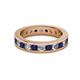 2 - Celina 3.00 mm Round Blue Sapphire and Diamond Eternity Band 
