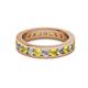 2 - Celina 3.00 mm Round Yellow Sapphire and Diamond Eternity Band 
