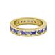 2 - Celina 3.00 mm Round Tanzanite and Diamond Eternity Band 