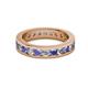 2 - Celina 3.00 mm Round Tanzanite and Diamond Eternity Band 