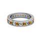 2 - Celina 3.00 mm Round Citrine and Diamond Eternity Band 
