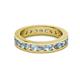 2 - Celina 3.00 mm Round Aquamarine and Diamond Eternity Band 