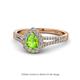 1 - Raisa Desire Peridot and Diamond Halo Engagement Ring 
