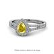 1 - Raisa Desire Yellow Sapphire and Diamond Halo Engagement Ring 