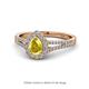 1 - Raisa Desire Yellow Sapphire and Diamond Halo Engagement Ring 