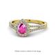 1 - Raisa Desire Pink Sapphire and Diamond Halo Engagement Ring 