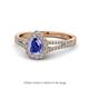 1 - Raisa Desire Tanzanite and Diamond Halo Engagement Ring 