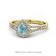 1 - Raisa Desire Aquamarine and Diamond Halo Engagement Ring 