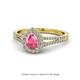 1 - Raisa Desire Pink Tourmaline and Diamond Halo Engagement Ring 