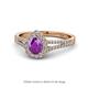 1 - Raisa Desire Amethyst and Diamond Halo Engagement Ring 