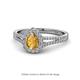 1 - Raisa Desire Citrine and Diamond Halo Engagement Ring 
