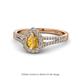 1 - Raisa Desire Citrine and Diamond Halo Engagement Ring 