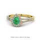 1 - Raisa Desire Emerald and Diamond Halo Engagement Ring 