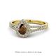 1 - Raisa Desire Smoky Quartz and Diamond Halo Engagement Ring 