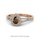 1 - Raisa Desire Smoky Quartz and Diamond Halo Engagement Ring 
