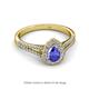 2 - Raisa Desire Tanzanite and Diamond Halo Engagement Ring 