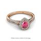2 - Raisa Desire Pink Tourmaline and Diamond Halo Engagement Ring 