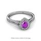 2 - Raisa Desire Amethyst and Diamond Halo Engagement Ring 