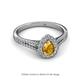 2 - Raisa Desire Citrine and Diamond Halo Engagement Ring 