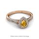 2 - Raisa Desire Citrine and Diamond Halo Engagement Ring 