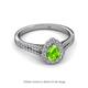2 - Raisa Desire Peridot and Diamond Halo Engagement Ring 