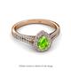 2 - Raisa Desire Peridot and Diamond Halo Engagement Ring 