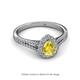 2 - Raisa Desire Yellow Sapphire and Diamond Halo Engagement Ring 
