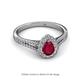 2 - Raisa Desire Ruby and Diamond Halo Engagement Ring 