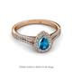 2 - Raisa Desire London Blue Topaz and Diamond Halo Engagement Ring 