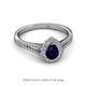 2 - Raisa Desire Blue Sapphire and Diamond Halo Engagement Ring 