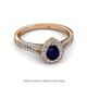 2 - Raisa Desire Blue Sapphire and Diamond Halo Engagement Ring 