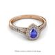 2 - Raisa Desire Tanzanite and Diamond Halo Engagement Ring 