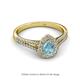 2 - Raisa Desire Aquamarine and Diamond Halo Engagement Ring 